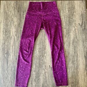 lululemon leggings activewear woman size 4 purple pink burgundy
